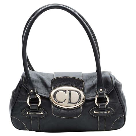 vintage dior black leather bag|most popular christian dior bag.